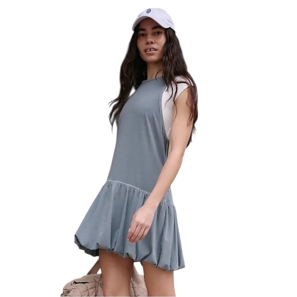 FP Movement by Free People Gray Sleeveless Mini Dress